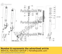 890418, Piaggio Group, tapón de manga aprilia  dorsoduro zd4sm000, zd4sma00, zd4smc00, zd4smc01 750 2008 2009 2010 2011 2016, Nuevo