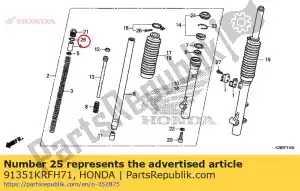 Honda 91351KRFH71 junta tórica, 22x2.8 (chuannan - Lado inferior