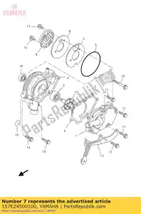 yamaha 1S7E24500100 waaieras assy - Onderkant