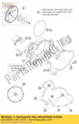 Here you can order the clutch cover lc8 cpl. 08 from KTM, with part number 60030001144: