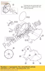 ktm 60030001144 clutch cover lc8 cpl. 08 - Bottom side