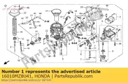 Aqui você pode pedir o jogo de gaxeta em Honda , com o número da peça 16010MZ8U41: