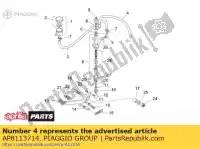 AP8113714, Piaggio Group, tubo freno posteriore aprilia  rs 125 1999 2000 2001 2002 2003 2004 2005, Nuovo