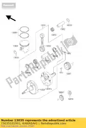 pin kdx125-a1 van Kawasaki, met onderdeel nummer 13035101001, bestel je hier online: