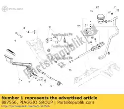 Tutaj możesz zamówić kompletna d? Wignia hamulca tylnego od Piaggio Group , z numerem części 887556: