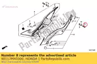 90117MAT000, Honda, bullone, gancio, honda  cbf cbr 500 600 650 1000 1100 1997 1998 1999 2000 2001 2002 2003 2004 2005 2006 2007 2008 2009 2010 2011 2012 2017 2018, Nuovo