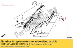 Here you can order the bolt, hook, from Honda, with part number 90117MAT000: