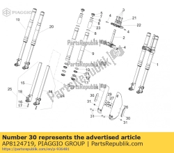 Aprilia AP8124719, Refletor âmbar, OEM: Aprilia AP8124719