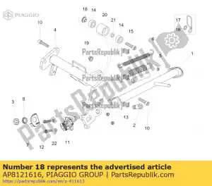 Piaggio Group AP8121616 lidar com arbusto - Lado inferior