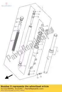 suzuki 5115239A40 bush,guide - Bottom side