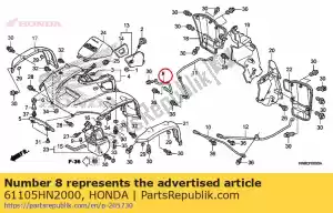 Honda 61105HN2000 ficar, r. fr. pára-choque - Lado inferior