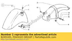 Here you can order the front mudguard from Piaggio Group, with part number 8249185: