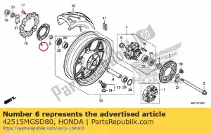 honda 42515MGSD80 ring, rr. pulser - Onderkant