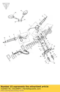 triumph T2040778 górny zacisk kierownicy pojedynczy - Dół