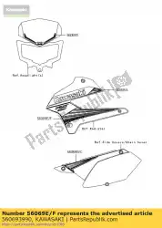 Aquí puede pedir patrón, cubierta, lwr, lh klx250se de Kawasaki , con el número de pieza 560693990: