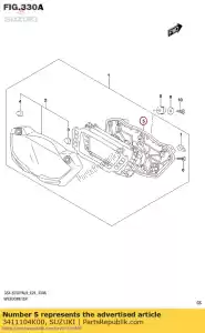 Suzuki 3411104K00 caixa, medidor - Lado inferior