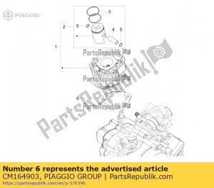 aprilia CM164903 dichtung v / fe 0,7 - Unterseite