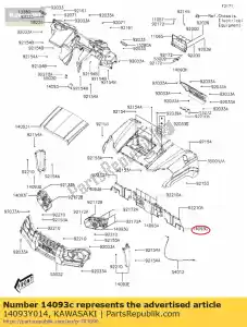 kawasaki 14093Y014 01 cubierta, protección contra salpicaduras, izda. - Lado inferior