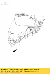 suzuki 6872524H10HUB bande dr125sm / l0 - La partie au fond