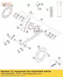 ktm 54810060000 disco de freno trasero d = 220mm 03 - Lado inferior