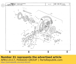 Aprilia AP8113117, Remklauw deksel, OEM: Aprilia AP8113117