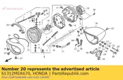 Tutaj możesz zamówić zosta? A, reflektor od Honda , z numerem części 61312MEA670: