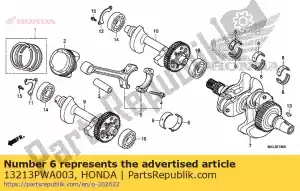 Honda 13213PWA003 rodamiento c, biela - Lado inferior