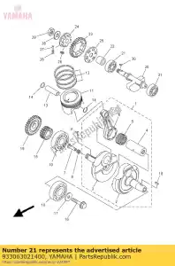 yamaha 933063021400 llevando - Lado inferior