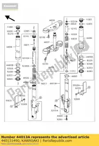 kawasaki 440131490 pipe-fork inner,rh vn1500-p1 - Bottom side