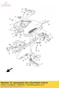 Yamaha 4TR2171A0000 deksel, boven - Onderkant