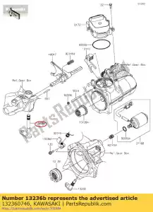 kawasaki 132360746 01 levier-comp, changement de vitesse - La partie au fond