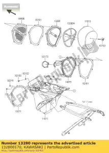 kawasaki 132800170 soporte kx450d6f - Lado inferior