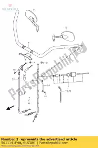 Suzuki 5611141F40 guidon - La partie au fond