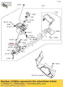 kawasaki 132800371 soporte zg1400caf - Lado inferior