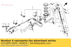 Qui puoi ordinare clamper, rr. Tubo del freno da Honda , con numero parte 43158MT3000: