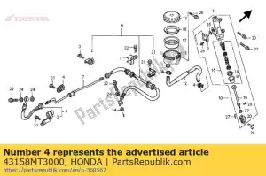 honda 43158MT3000 clamper, rr. tubo del freno - Il fondo