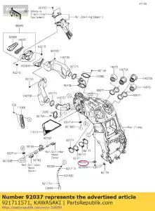 Kawasaki 921711571 zacisk - Dół