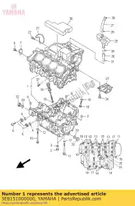 Yamaha 5EB151000000 crankcase assy - Bottom side