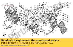 Aqui você pode pedir o braçadeira, tampa do tanque de reserva em Honda , com o número da peça 19103MBTD10: