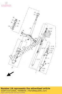 yamaha 1SDF31071000 tubo exterior comp - Lado inferior