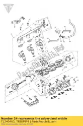 Here you can order the bracket, restrictor, 106ps from Triumph, with part number T1240463:
