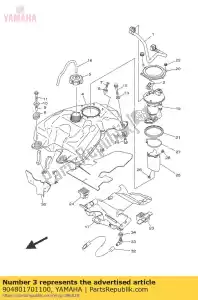 yamaha 904801701100 ilhó - Lado inferior