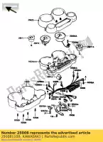 250081108, Kawasaki, beugel-meter zx900-a1 kawasaki gpz 750 900 1985 1986 1987 1988 1989 1990 1993, Nieuw