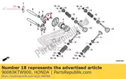 Aqui você pode pedir o parafuso, batida, 6 mm em Honda , com o número da peça 90083KTW900: