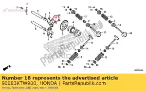 honda 90083KTW900 parafuso, batida, 6 mm - Lado inferior