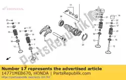 Tutaj możesz zamówić ustalacz, wewn. Spr?? Yna zaworu od Honda , z numerem części 14771MEB670: