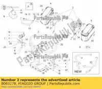 B063278, Piaggio Group, protector del cilindro derecho viejo moto-guzzi stelvio zgulze00, zgulzg00, zgulzu01 1200 2011 2016 2017, Nuevo