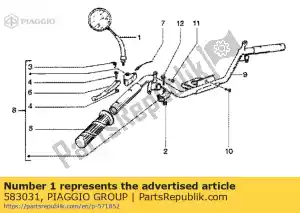 Piaggio Group 583031 espejo de conducción - Lado inferior