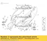 AP8268316, Piaggio Group, lh carenagem traseira. branco aprilia sr zd4kla00 zd4vfb00, zd4vfd00, zd4vfu00, zd4vfj, zd4vz000 50 2014 2016 2017 2018 2019 2020 2021 2022, Novo