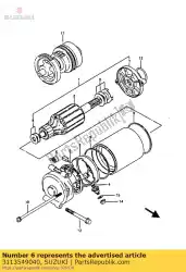 Here you can order the spring,brush from Suzuki, with part number 3113549040: